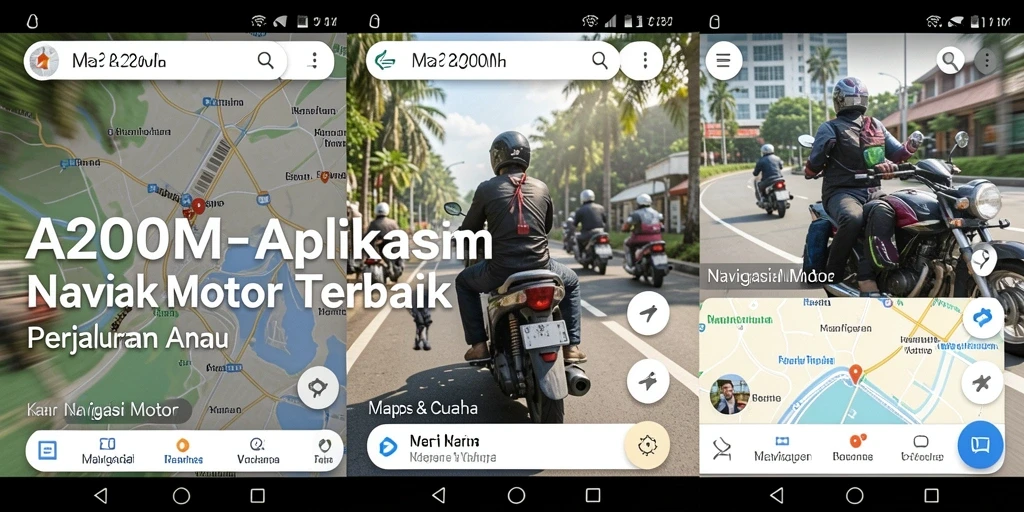 Tampilan antarmuka A200M yang user-friendly untuk Navigasi Motor.