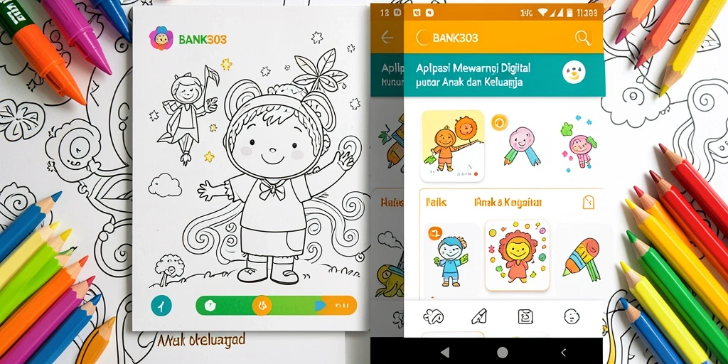 Antarmuka BANK303 dengan beragam pilihan mewarnai.