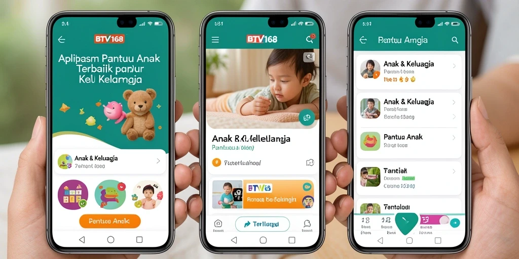Antarmuka aplikasi BTV168 untuk pemantauan anak yang intuitif.
