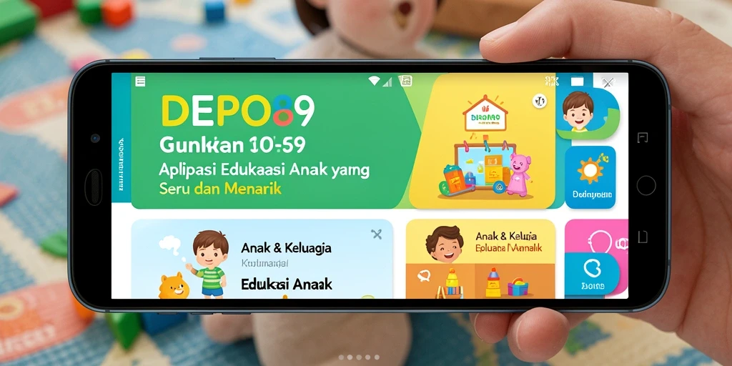 Antarmuka aplikasi DEPO89 yang ramah anak dan mendidik.