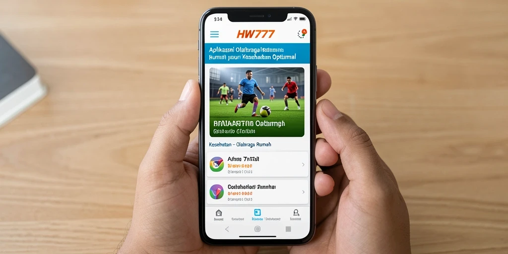 Antarmuka aplikasi HW777 yang intuitif dan menarik untuk Olahraga Rumah.