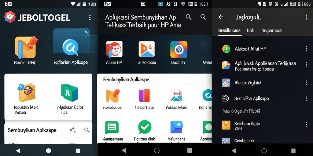 Antarmuka JEBOLTOGEL yang sederhana untuk menyembunyikan aplikasi.