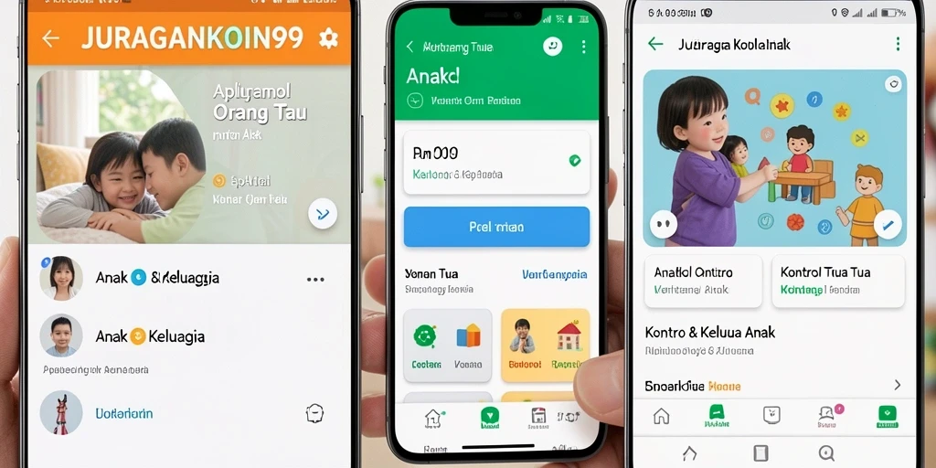 Antarmuka JURAGANKOIN99 yang sederhana dan informatif untuk kontrol orang tua.