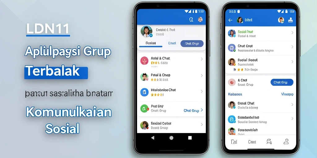 Tampilan antarmuka aplikasi LDN11 yang ramah pengguna untuk Chat Grup.