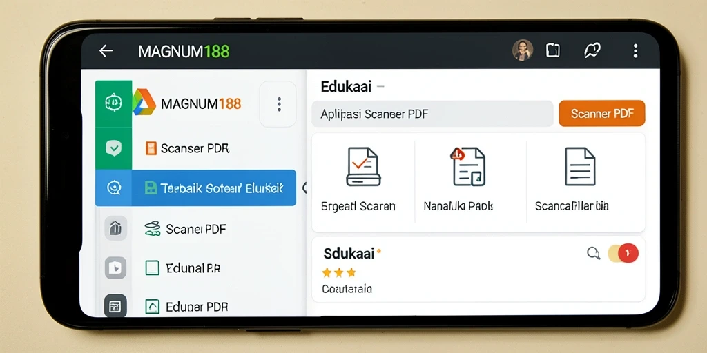 Antarmuka aplikasi MAGNUM188 yang user-friendly dan fungsional.