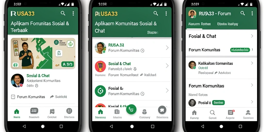 Screenshot antarmuka RUSA33 menampilkan fungsi utama Forum Komunitas.