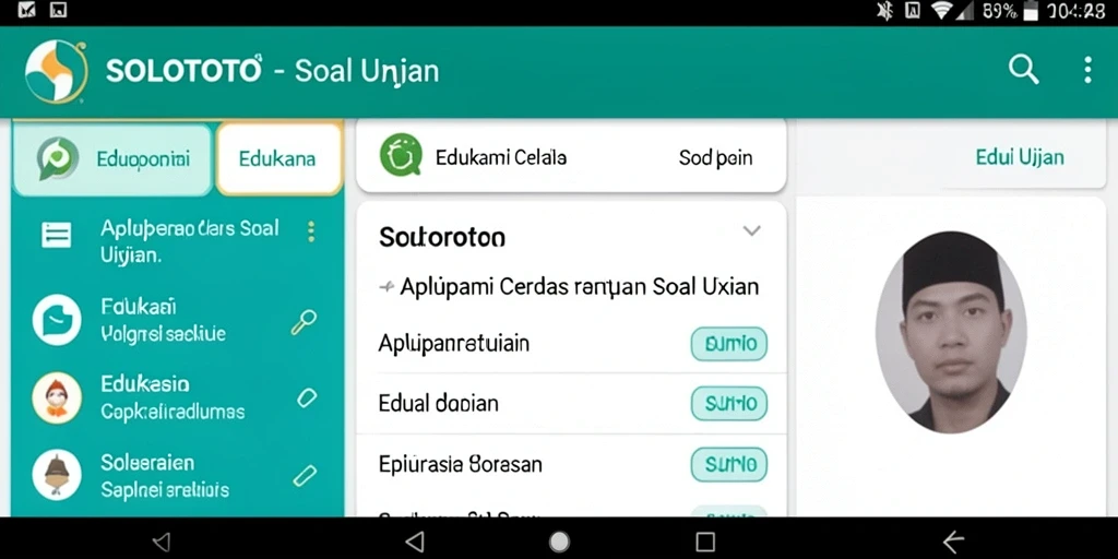 Tampilan antarmuka SOLOTOTO dengan fitur soal ujian yang menarik.