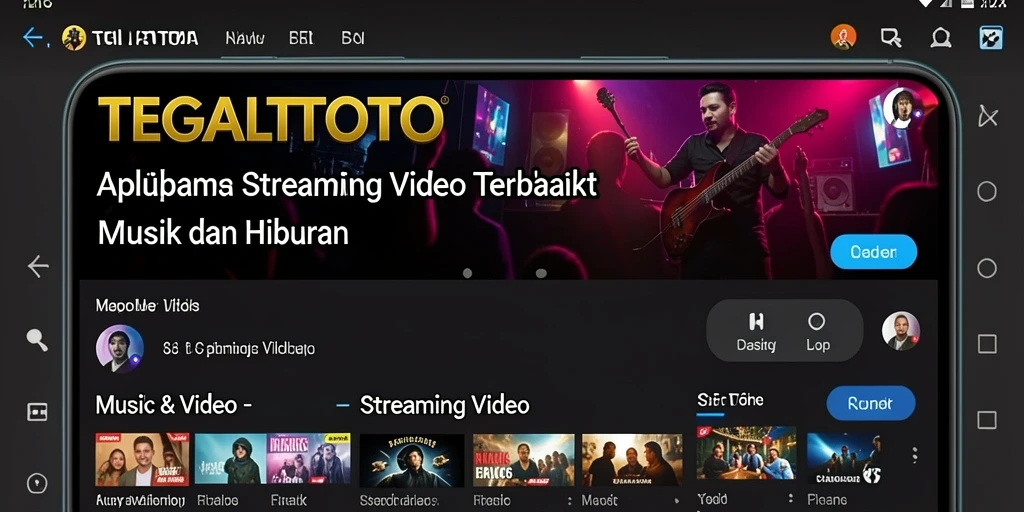 Antarmuka pengguna TEGALTOTO yang menarik dan fungsional untuk Streaming Video.