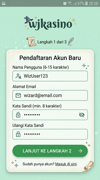 Panduan Registrasi Akun Baru wjkasino untuk Android